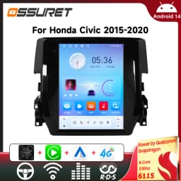 Android 6115 Car Radio for Honda Civic 2015-2020 Multimedia Player Stereo Autoradio DSP 9.7inch Vertical GPS Intelligent Screen