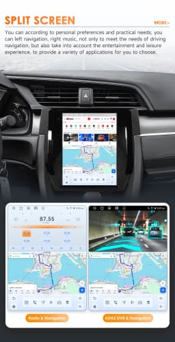 Android 6115 Car Radio for Honda Civic 2015-2020 Multimedia Player Stereo Autoradio DSP 9.7inch Vertical GPS Intelligent Screen