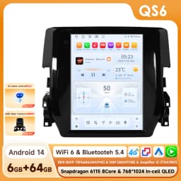 Android 6115 Car Radio for Honda Civic 2015-2020 Multimedia Player Stereo Autoradio DSP 9.7inch Vertical GPS Intelligent Screen