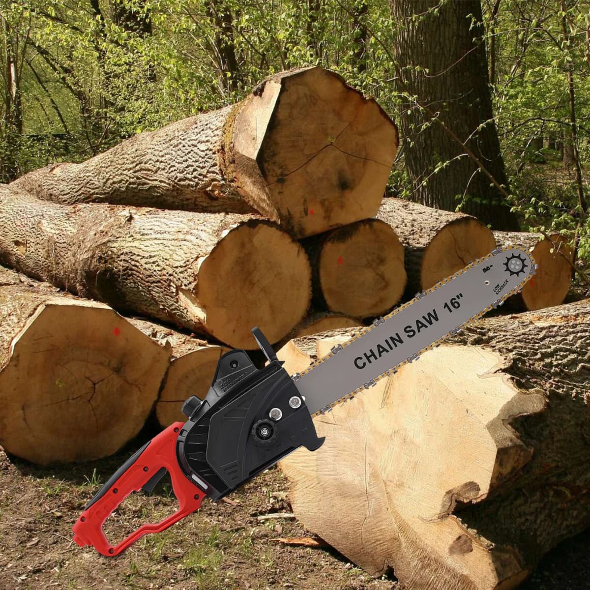 2000W Electric Chainsaw 16" Handheld Garden Electric Chain Saw 2132ft/min Chain Speed for Wood Cutting