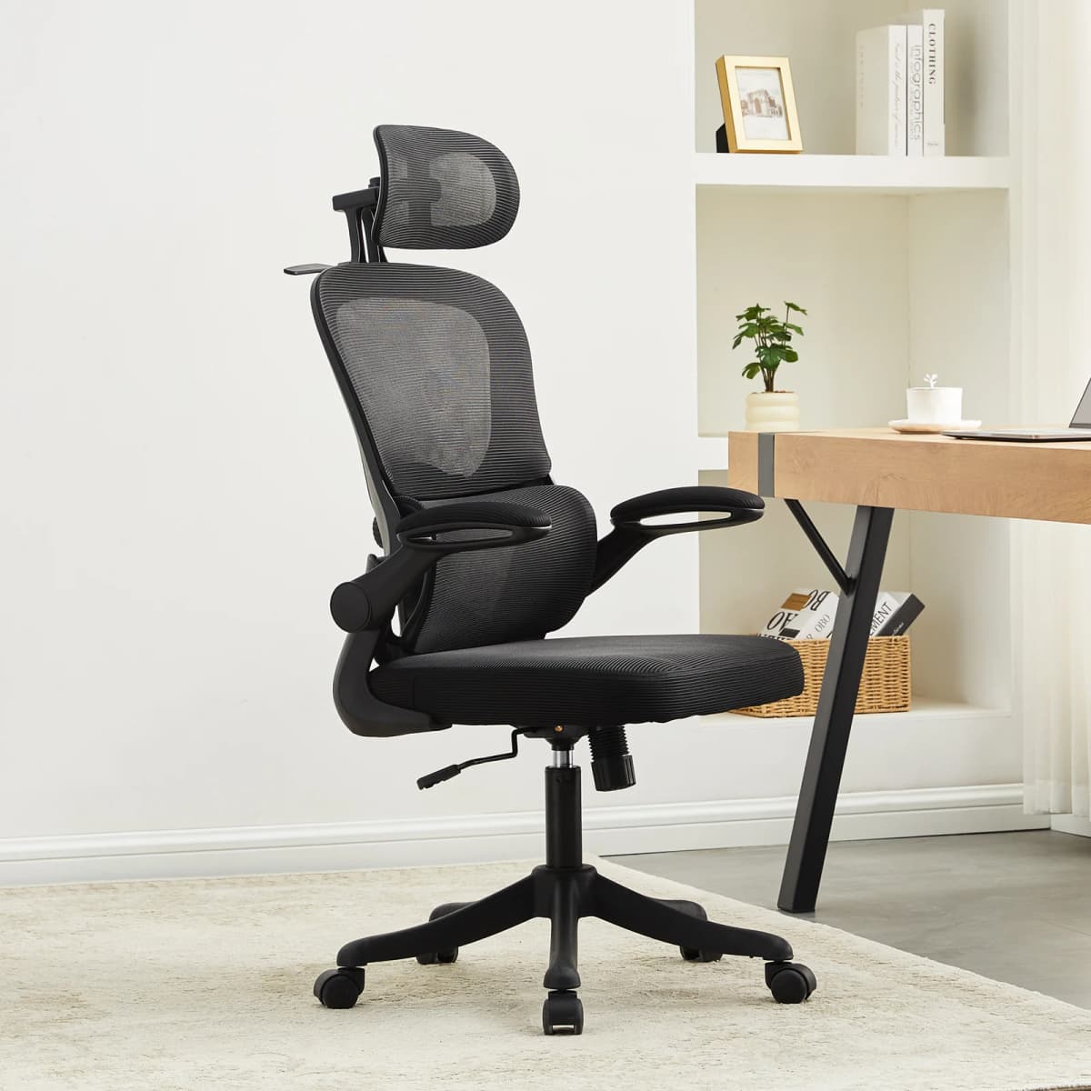 Office Chair, High-Back Breathable Mesh Chair with Headrest