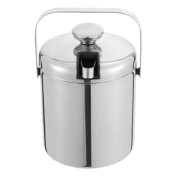 Double-Wall Insulated Ice Bucket 304 Stainless Steel Cocktail Cooler with Ice Tongs & Strainer, For Party BBQ Bar Outdoor Picnic