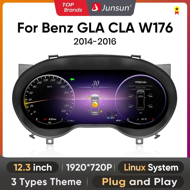 Junsun Blue light anti-glare screen For Mercedes Benz GLA CLA X156 2014-2019 LCD Dashboard Panel Virtual CockPit Speedometer