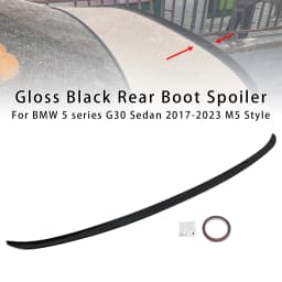 Areyourshop M5 Style Rear Trunk Boot Lip Spoiler for BMW 5 Series G30 Sedan 2017-2023, Gloss Black