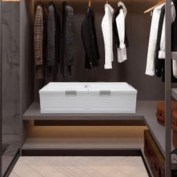 Under Bed Storage Box with Wheels & Lids 101*51.5*24cm Foldable Organizer 6 Locking Buckles Dust Proof for Blankets Clothes Toys