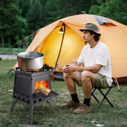 Portable Firewood Stove Foldable Firewood Stove Outdoor Wood Burning Stove For Outdoor Barbecue Camping Picnic Hiking Cooking