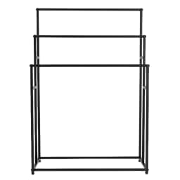 3-tier Towel Holder Stand, Bath Towel Shelf Drying Towels Large Freestanding Towel Rack for Bathroom or Pool Black