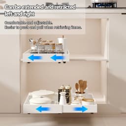 1/2/4pcs Kitchen Storage Rack Slide Drawer Storage Tray Seasoning Bottle Spice Pull Out Cabinet Drawers Telescopic 32-52cm Rack