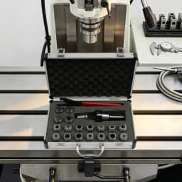 ER32 Spring Collet Set 19Pcs 2-20mm High Precision 0.015mm Collet Chuck Kit with Spanner, MT2 Tailstock Lathe Tool Holder, 45# Steel Heat Treatment Wear-Resistant, Portable Storage Box for Milling Drilling Boring