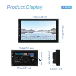 Podofo 2Din 4+64G Android Car Radio Snapdragon 8 Core Universal Car Intelligent System Carplay Android Auto GPS WIFI Mirror Link