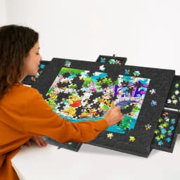 1000 Piece Puzzle Board with 6 Drawers, Felt Jigsaw Puzzle Table 2-in-1 Stand & Cover, Lightweight Portable Puzzle Mat 77×54cm