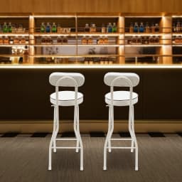 2PCS Bar Stool Foldable Bar Stool High Chair Set PU Cushion for Kitchen Counter Camping