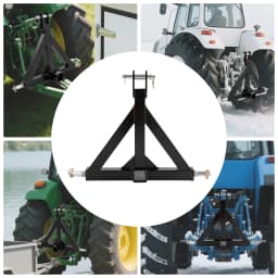 3 Point Trailer Hitch Iron Tractor Quick Hitch 3 Point Adapter Triangle Linkage w/h 2" Trailer Receiver For Heavy Duty Work