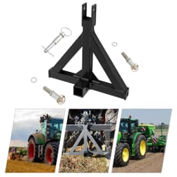 3 Point Trailer Hitch Iron Tractor Quick Hitch 3 Point Adapter Triangle Linkage w/h 2" Trailer Receiver For Heavy Duty Work