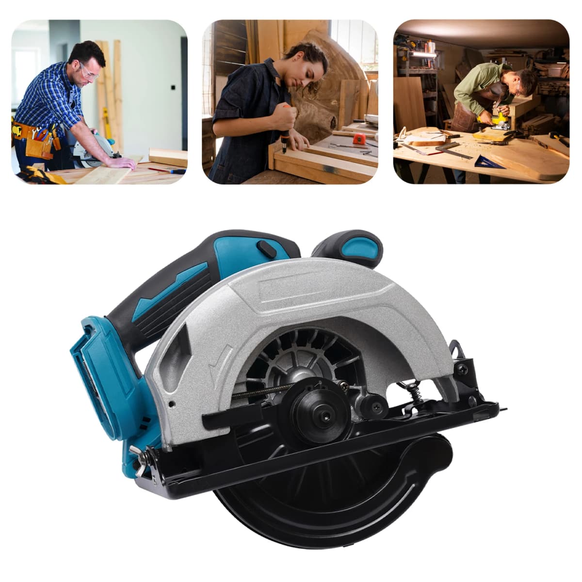 1380W Cordless Handheld Circular Saw Multifunctional Cutting Tool For 18V Lithium Battery