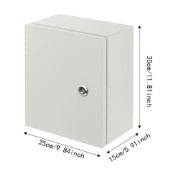 Safe Protection IP50-55 Distributor Cabinet 25*15*30cm With Removable Mounting Plate and Safety Lock Grounding Screws