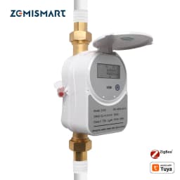 Zigbee Ultrasonic Water Meter with Valve LCD Display Works with Tuya Measure Water Quantity Flow Consumption IP68 Zigbee2mqtt HA