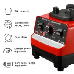 2-IN-1 Professional Smart Blender 2000W Stationary Mixer Juicer Kitchen Commercial Food Processor Fruits Ice Smoothies Crusher
