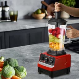 2-IN-1 Professional Smart Blender 2000W Stationary Mixer Juicer Kitchen Commercial Food Processor Fruits Ice Smoothies Crusher