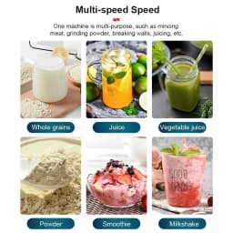 2-IN-1 Professional Smart Blender 2000W Stationary Mixer Juicer Kitchen Commercial Food Processor Fruits Ice Smoothies Crusher