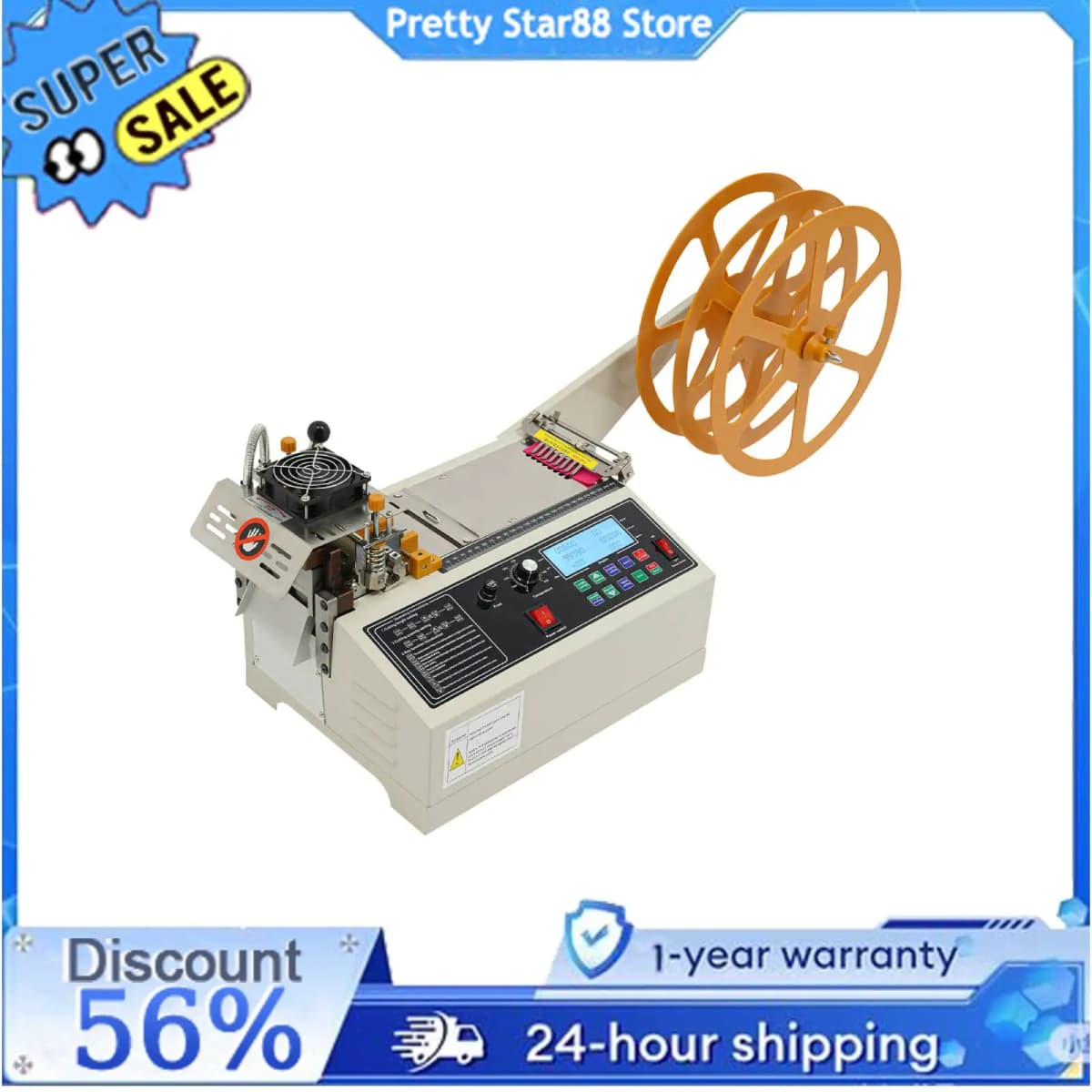 Webbing Cutting Machine Wear-Resistant High Safety Automatic Ribbon Belt Fabric Cutter for Cutting Braided Belts/Nylon Belts