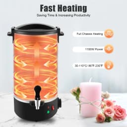 1100W Wax Melter 11.41Qt Candle Wax Melter 86℉-230℉ 201 Stainless Steel Wax Melting Tool Professional Candle Making
