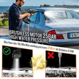 6 in 1 Nozzle High Pressure Washer Car Water Gun 12000mAh Home Yard Garden Cleaning Washing Machine Gun for Makita 21V Battery
