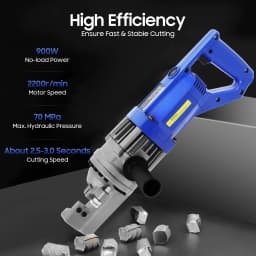 Portable Electric Hydraulic Rebar Cutter Opening Size Adjustable 900W Efficient Cutting Machine for Construction Sites