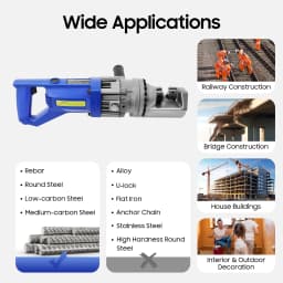 Portable Electric Hydraulic Rebar Cutter Opening Size Adjustable 900W Efficient Cutting Machine for Construction Sites