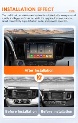 Hizpo 8Core Android 14 Intelligent Car Radio For Toyota RAV4 Rav 4 2013-2018 CarPlay GPS DSP 4G BT5.4 By Qualcomm Snapdragon6115