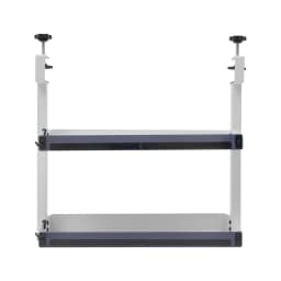 2 Tiers 17.32*15.35*6.in White Multifunctional Clip-on Desk Shelf Shelving Offices Bedrooms Living Rooms