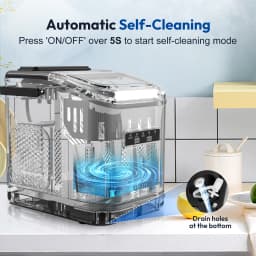 LOEFME 12kg/24h Portable Ice Maker Self-Cleaning 1.4L Ice Maker Machine 2 Sizes Ice Cubes with Handle & Scoop & Basket Included