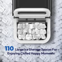 LOEFME 12kg/24h Portable Ice Maker Self-Cleaning 1.4L Ice Maker Machine 2 Sizes Ice Cubes with Handle & Scoop & Basket Included