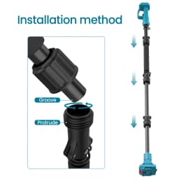 2M Plug In Type Extension Rod For Electric Pruning Shear＆Chainsaw 180° Adjust High Branch Telescoping Rod For Makita 18VBattery