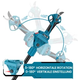 2M Plug In Type Extension Rod For Electric Pruning Shear＆Chainsaw 180° Adjust High Branch Telescoping Rod For Makita 18VBattery