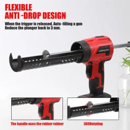 DWiusty Electric Glue Gun Glass Glue Caulking Gun 4 Speeds Cordless Doors and Windows Sewing Power Tools for Makita 18V Battery