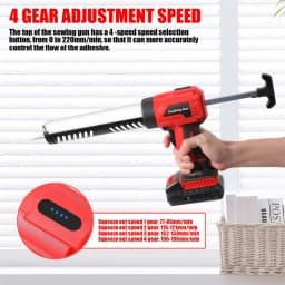 DWiusty Electric Glue Gun Glass Glue Caulking Gun 4 Speeds Cordless Doors and Windows Sewing Power Tools for Makita 18V Battery