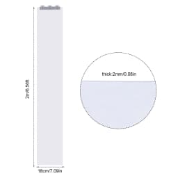 Pack of 7, PVC Strip Curtains Clear Soft Door Strips Screen 2mm Thick Windproof Waterproof Antistatic Door Curtain Kit 200x105cm