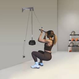 Wall-Mounted Cable Pulley System Fitness Pulley Cable Set Home Gym Pulley Machine for Full-Body Strength Training