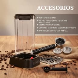 Retro Stainless Steel Fully Automatic Coffee Maker 1.2L 20 Bar Double Portafilter Automatic Coffee Maker with Accessories