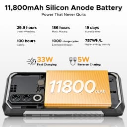 Phone robust DOOGEE Blade20 Max "120Hz 36 Go RAM (12 24) 1 To ROM Gemini AI battery 11800 mAh Smartphones Android 15
