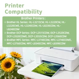 Yowell TN248 TN248XL High Yield Toner Cartridges Compatible with Brother MFC-L3760CDW DCP-L3520CDW DCP-L3560CDW HL-L3220CW