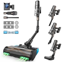 Proscenic P20 OnePass Cordless Vacuum Cleaner- 70KPa Suction, 180° Bendable Tube, 680W Brushless Motor, 70Min Runtime Wet Dry
