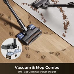 Proscenic P20 OnePass Cordless Vacuum Cleaner- 70KPa Suction, 180° Bendable Tube, 680W Brushless Motor, 70Min Runtime Wet Dry