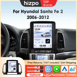 Hizpo 8Core 9.7 Inch Car Electronic Devices For Hyundai Santa Fe 2 2006 - 2012 2din Head Unit Carplay Radio Multimedia GPS WIFI