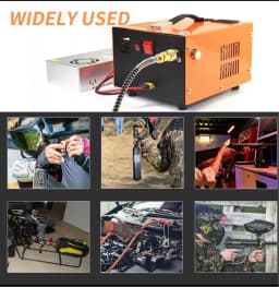 PCP Air Compressor 4500PSI Portable PCP Airgun Compressor Auto-Stop Oil Free Pump for Air Rifle Scuba Diving Bottle