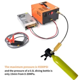 PCP Air Compressor 4500PSI Portable PCP Airgun Compressor Auto-Stop Oil Free Pump for Air Rifle Scuba Diving Bottle