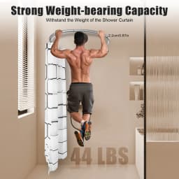 0.9-1.3m Telescoping Shower Curtain Rod U Shaped Stainless Steel Shower Curtain Pole, Shower Curtain Bar for Bathroom