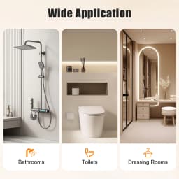 0.9-1.3m Telescoping Shower Curtain Rod U Shaped Stainless Steel Shower Curtain Pole, Shower Curtain Bar for Bathroom