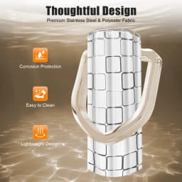 0.9-1.3m Telescoping Shower Curtain Rod U Shaped Stainless Steel Shower Curtain Pole, Shower Curtain Bar for Bathroom